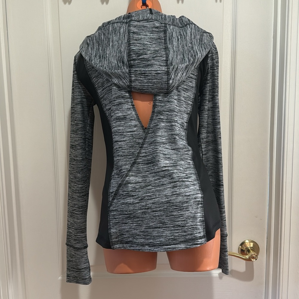 WHBM Athletic Athleisure Black Marled Jacket XS $90 EUC - Picture 7 of 12